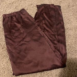 Victoria Secrets Silk Brown Pants
